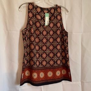 Sleeveless, V neck blouse by Renee C, sizeS